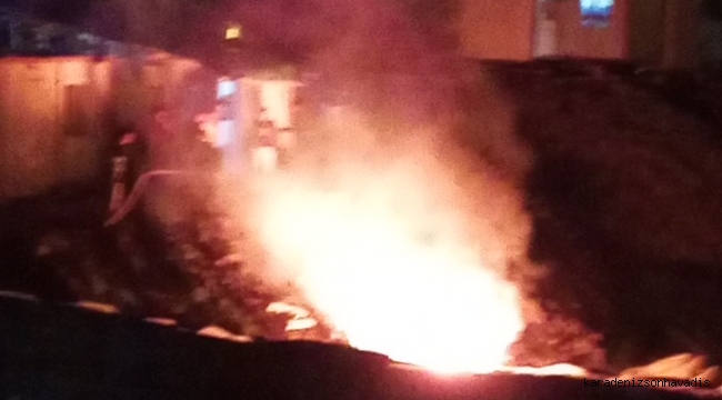 Kdz.  Ereğli ilçesinde yapımı süren KYK yurdu inşaatında çıkan yangın,