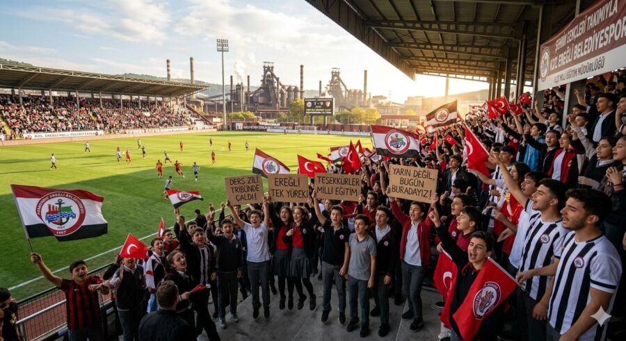 Karadeniz Ereğli Belediyespor yönetimi ile İlçe Milli Eğitim Müdürlüğü arasında