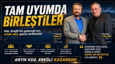 Zonguldak’ın Karadeniz Ereğli ilçesinde Ticaret ve Sanayi Odası (TSO) seçim