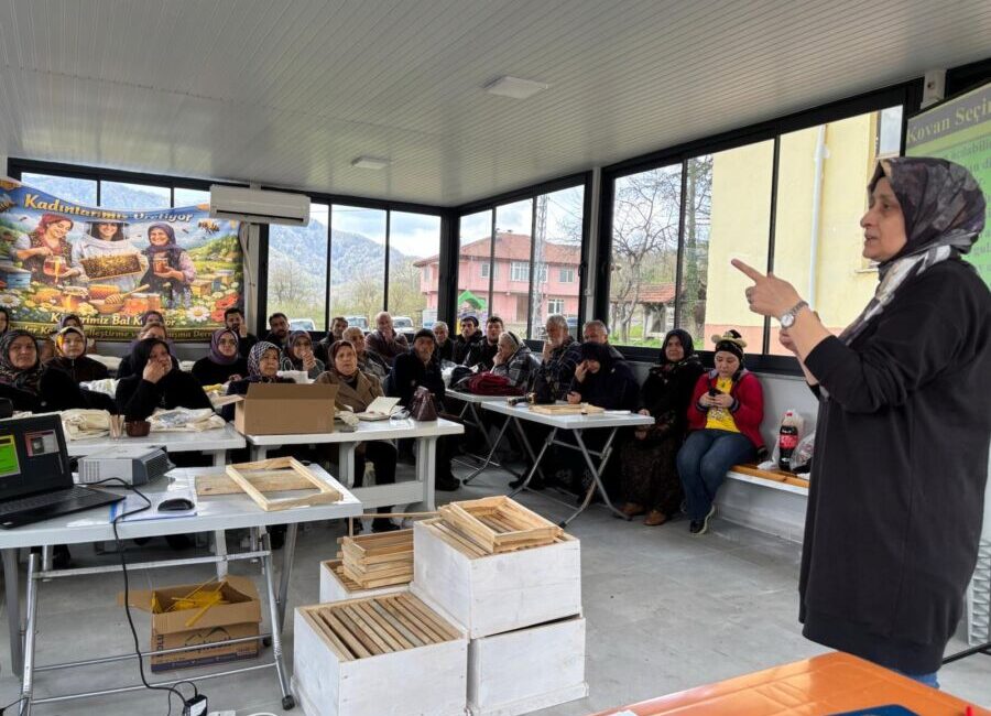 Hasbeyler Köyü’nde çoğunluğunu genç ve kadınların oluşturduğu arıcılık eğitiminin ikinci