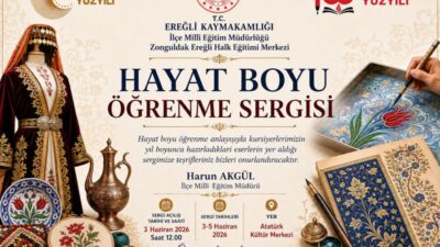 Zonguldak’ın Ereğli ilçesinde, kursiyerlerin bir yıl boyunca büyük bir emek