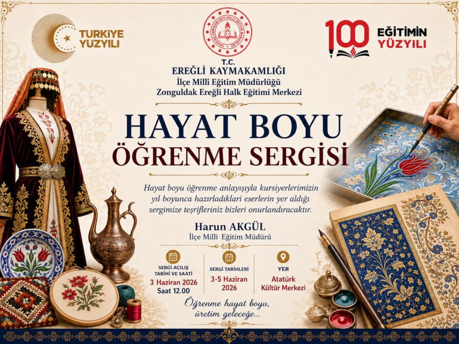 Zonguldak’ın Ereğli ilçesinde, kursiyerlerin bir yıl boyunca büyük bir emek