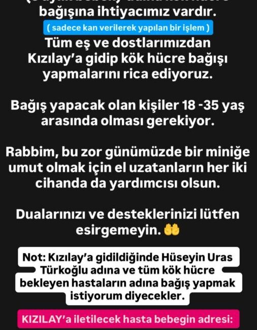 Ankara’dan gelen acil bir yardım çağrısı, henüz 3 aylık olan