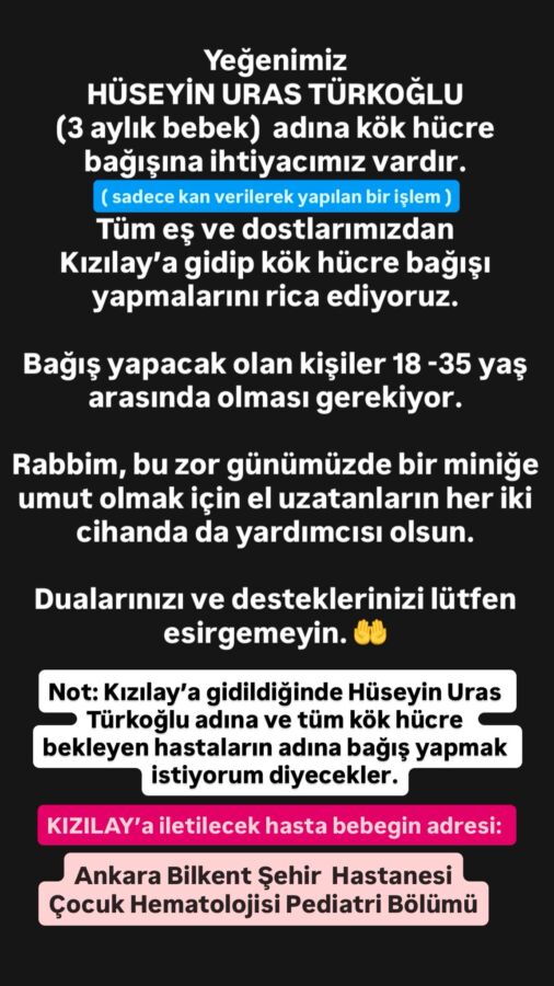 Ankara’dan gelen acil bir yardım çağrısı, henüz 3 aylık olan