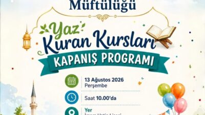 Kdz. Ereğli’de Yaz Kur’an Kursları Kapanış Programıyla Taçlanıyor Karadeniz Ereğli Müftülüğü tarafından yaz boyunca sürdürülen Yaz Kur’an Kursları