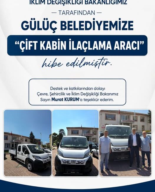 Gülüç Belediyesi’nin araç filosuna yeni ilaçlama aracı eklendi Zonguldak’ın Karadeniz Ereğli ilçesine bağlı Gülüç Belde Belediyesi, hizmet kapasitesini