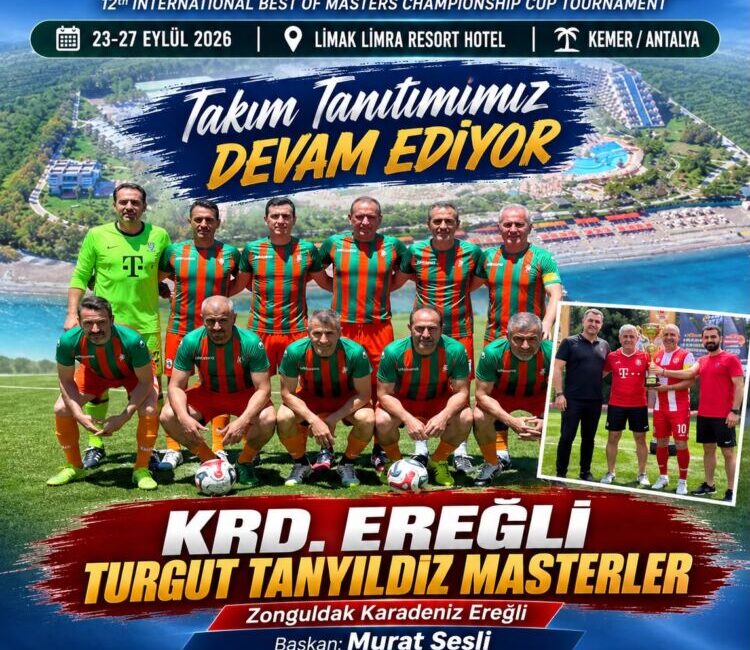 Kdz. Ereğli Turgut Tanyıldız Masterler, Antalya’da Şampiyonluk İçin Yola Çıkıyor Zonguldak temsilcisi Kdz. Ereğli Turgut Tanyıldız Masterler Takımı, 23-27 Eylül