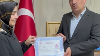 Zonguldak’ın Alaplı ilçesinde görev süresi boyunca yürüttüğü başarılı çalışmalarla takdir