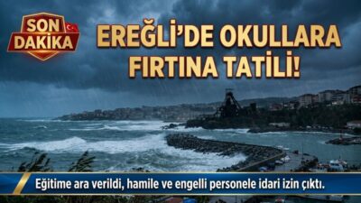 Karadeniz Ereğli Kaymakamlığı, ilçede beklenen olumsuz hava şartları ve kuvvetli