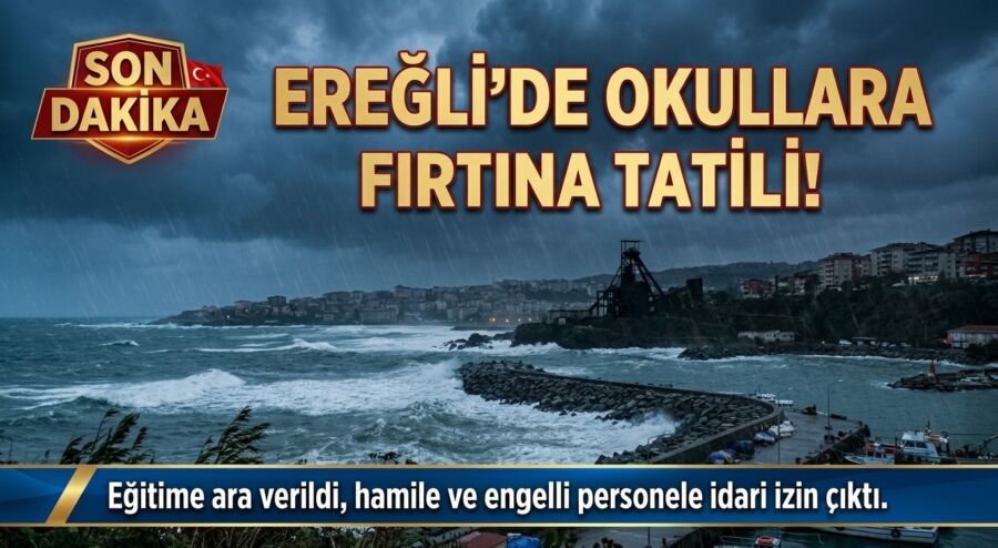 Fırtına Öncesi Flaş Karar: Ereğli’de Eğitime Hava Engeli! Karadeniz Ereğli Kaymakamlığı, ilçede beklenen olumsuz hava şartları ve kuvvetli