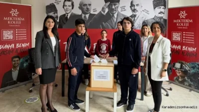Okulda seçim heyecanı; öğrenciler sandık başına gitti Kdz. Ereğli Mektebim Koleji'nde M-Lead Kulübü Okul Başkanlığı Seçimleri gerçekleştirildi.